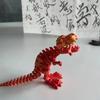 3D Printed Fidget Toy Rotatable Articulated Skeleton Tyrannosaurus Rex Skeleton Dinosaur Model Gift for Kids with for Birthdays