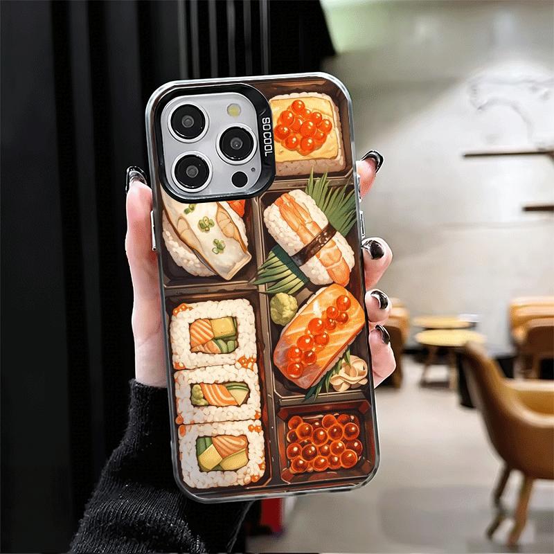 Delicious Sushi Bento Shockproof Phone Case for iPhone 17 Air 16 16E 15 Pro Max 14 Plus 13 Mini 12 Back Cover Anti Fall Fundas