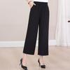 Summer High Waist Wide Leg Pants Women Clothes Casual Elastic Waist Plus Size Black Pants