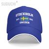 Baseball Cap Sweden EST Stockholm Capital Unisex Women Unisex Hip Hop Sandwich Caps Snapback Golf Hat Fishing