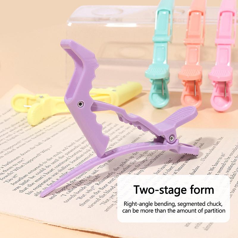 6 ks Plastové aligátoří sponky do vlasů, Kadeřnické svorky, Skřipce do vlasů, Profesionální kadeřník, Salonní stylingové sponky, Vlasové doplňky