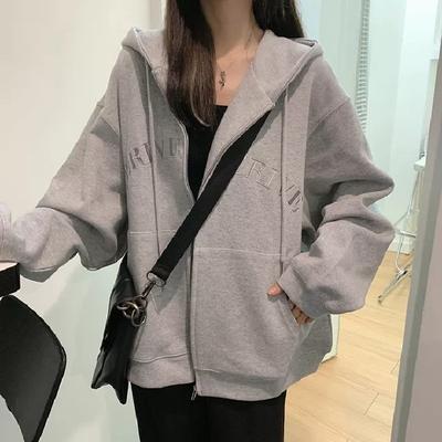 Hooded Sweater Women'S Autumn New Style Small Man Versatile Loose Bf Style Coat Long Sleeve Top Ins