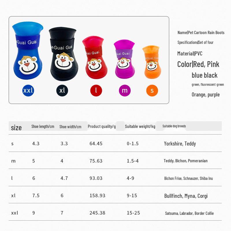 Pet Rain Boots: Non-Slip Dog & Cat Paw Covers, Soft Sole Puppy and Bichon Teddy Shoes