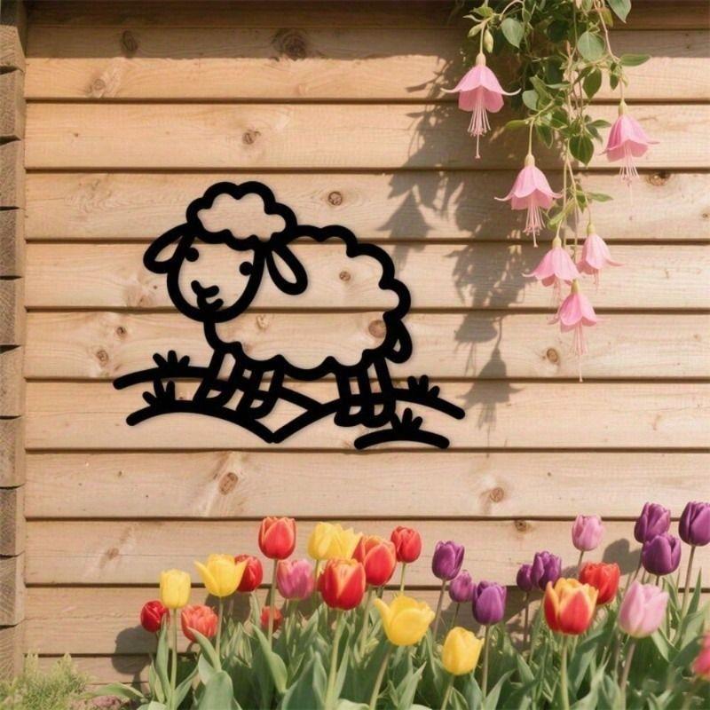 Металлическая коза Настенное искусство Декор Скульптура