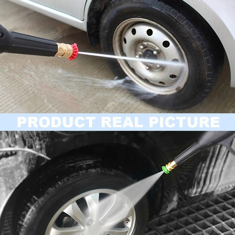 Snow Foam Gun with 5 Spray Nozzle Tips High Pressure Household Cleaning Machine 3000PSI Foam Sprayer Water Gun 1/4 Quick Release