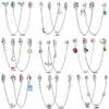 Sparkling Clear Copper Safety Chain Copper Safety Chain Charm Beads Fit Original Pandora Bracelet Diy Jewelry