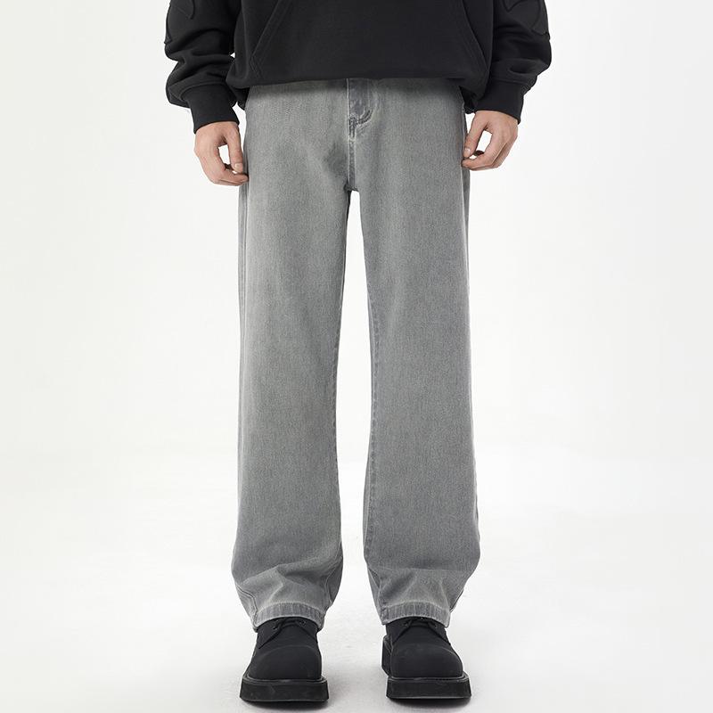 

Новые осенние джинсы широкие от бедра мужские свободные прямые повседневные брюки XXXL