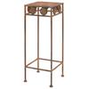 3 Piece Plant Stand Set Vintage Style Metal Rust Colored
