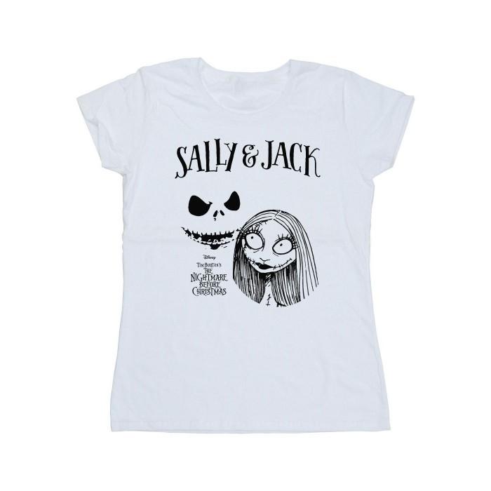 The Nightmare Before Christmas Womens/Ladies Jack and Sally Cotton T-Shirt