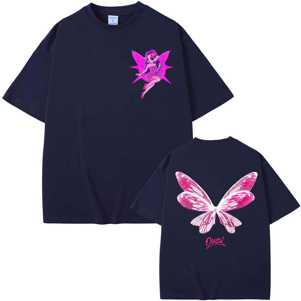 2027 Cool Omar Courtz Por Si Unisexana No Estoy Album Nieuwe Vlinder Grafische T-shirts Unisex WoUnisex High Street 100% Katoen Ronde Hals Los