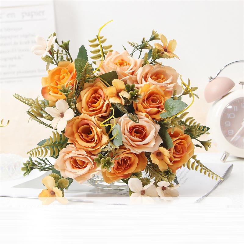 2PCS Artificial flower bouquets, artificial roses, high-end artificial flower bouquets.