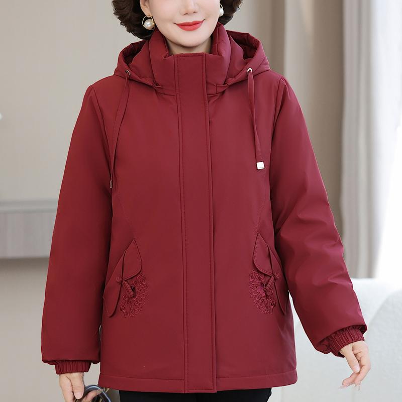 Plus Size XL-6XL Middle Age Women's Down Jackets Winter Parkas Elegant Loose Thick Warm Down Coats Woman Outerwears