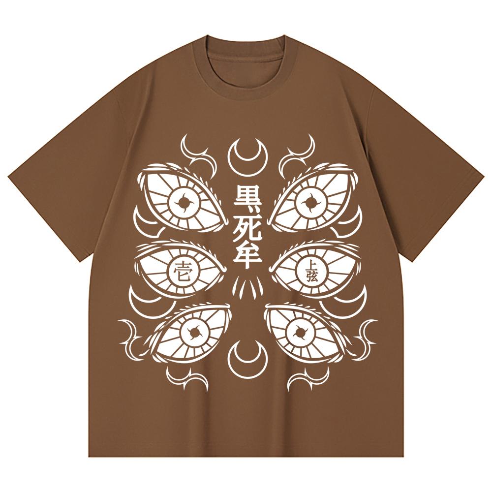 230 Gsm 100% Cotton Demon Slayer V118 Kokushibo Print Unisex Heavy Cotton T Shirt
