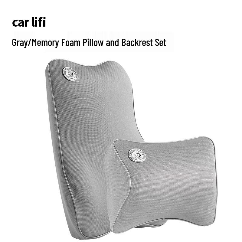 Memory Foam Car Seat Neck & Lumbar Support Pillow for Maybach, BMW, Tesla