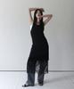 RUBATI Layered Fringe Jersey Dress_Black