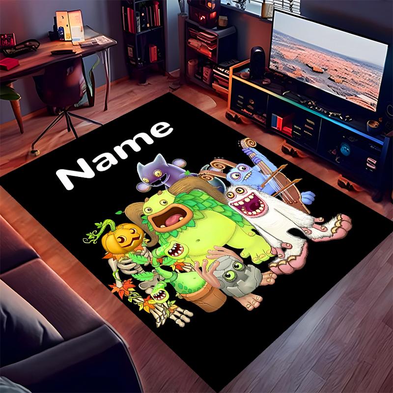 Custom personalization My Singing Monsters Print Area Rug - Soft, Washable Non-Slip Indoor Mat,Living Room,Home&Office Decorative Rug