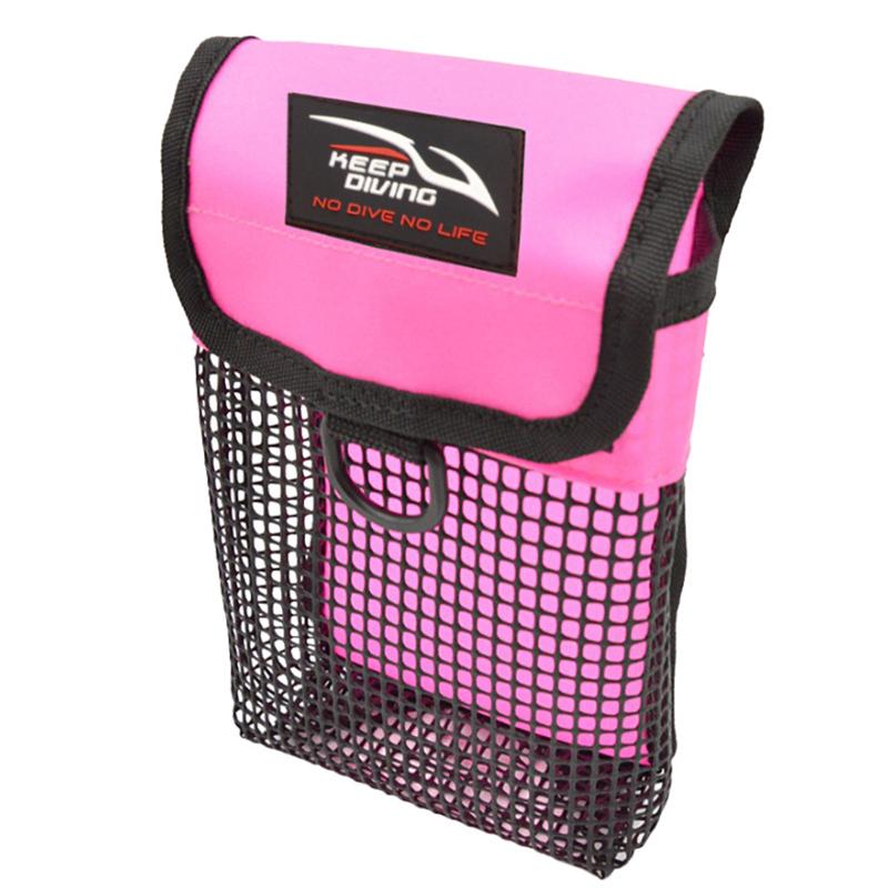 

Scuba Diving Reel Bolt Snap Safety Marker Buoy Mesh Gear Bag Equipment Holder Carry Pouch Diving Duffels Luggage розовый