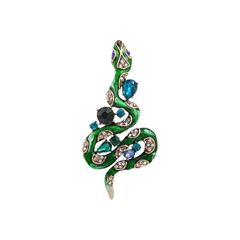 Animal Snake Brooch Pin With Electroplated Alloy Decorative Accessory For Men Women
