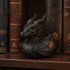 Medieval Fantasy Room Decor Dark Dragon Collectible Duck, Gothic Resin Statue for Home Decor, Hand-Painted Detailed Gift Mythical Figurine,