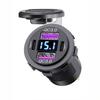 117W Dual Pd Dual Qc 3.0 Usb Car Charger Voltmeter Power Adapter Waterproof For 12V 24V Car Boat