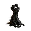 3D-gedruckte Statue eines Paares, Romantische Skulptur einer Paarumarmung mit hohlem Design, Nordische Dekoration für Hochzeitsjubiläum, Schwarz