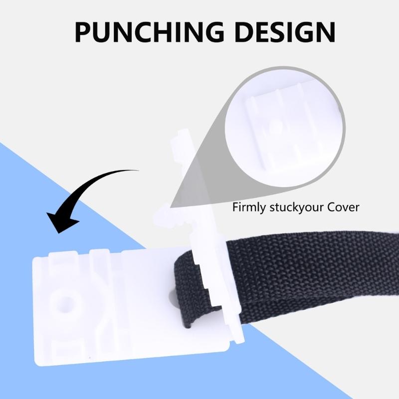 12Pcs Heavy Duty Swimming Pool Solar Cover Clips Plastic Fasteners For Roll Rope Organization And Security