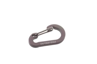 CAPTAIN STAG Aluminum Accessory Flat Carabiner SS (Titanium Gray) (UM-1848)