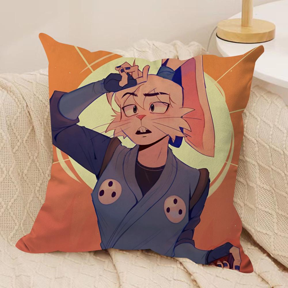 KWaii Anime UUsagi Yojimbo Cushion Cover Soft Plush Fabric DoubleSided Printed Sofa Cushion Cover for All Seasons Home Decor 30x30cm