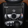 Carbon Fiber Car Central Handbrake Gear Shift Panel Trim Cover Stickers For BMW MINI Cooper R55 R56 R57 2007-2010 Accessories