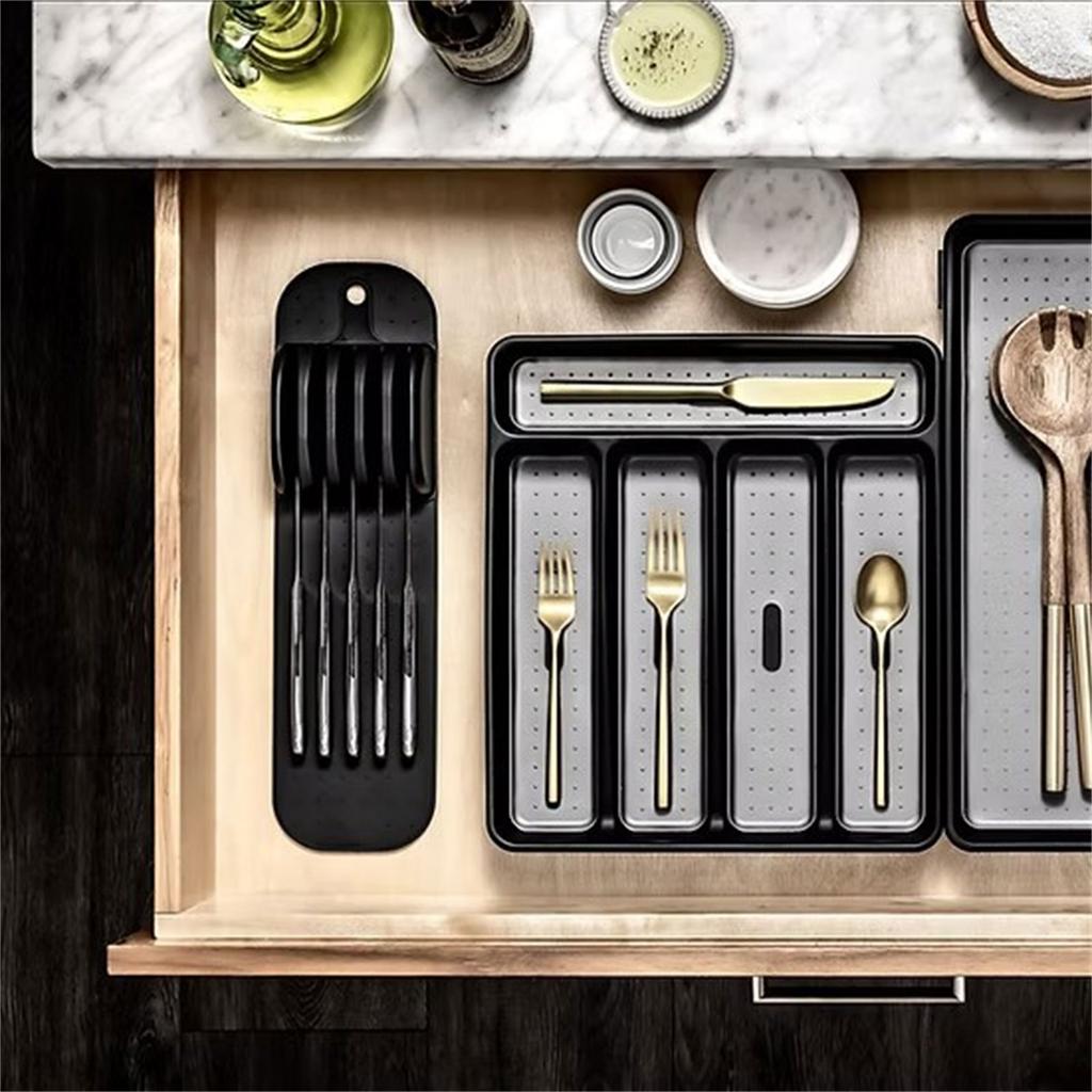 Modern Kitchen Kitchenware Holder With Soft Rubber Materials Portable Space Saving Storage Organizers for Home Use