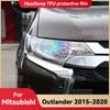 For MITSUBISHI OUTLANDER 2015-2020 Car Headlight Transparent TPU Protective Cover Film Front Light Tint Change Color Sticker