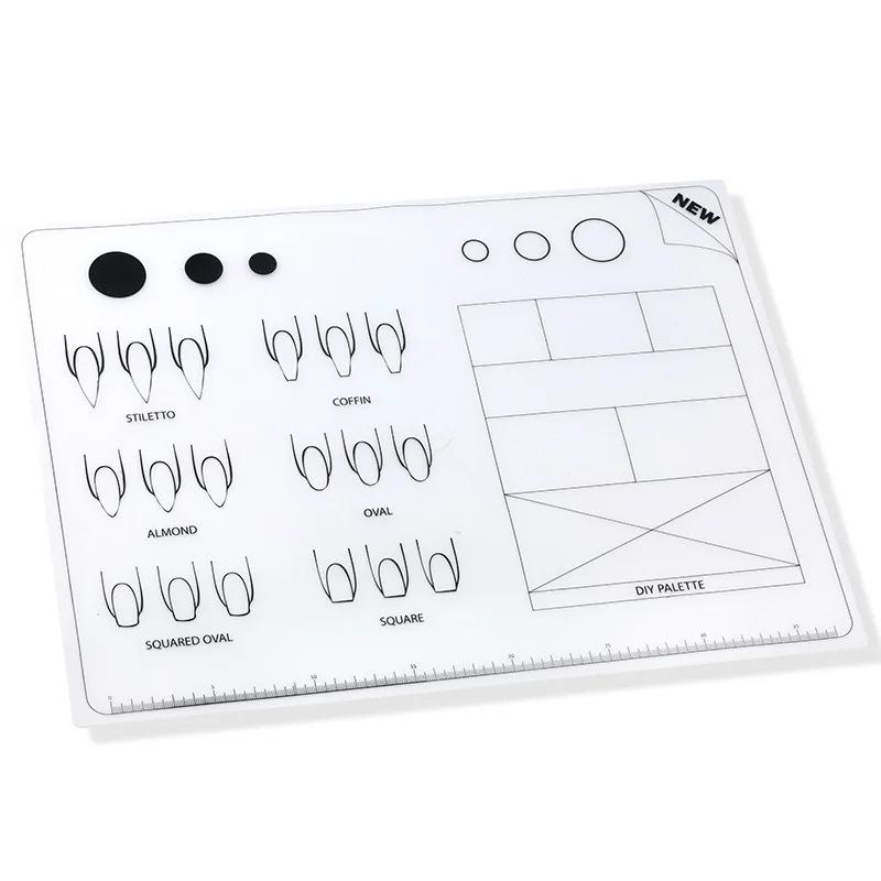 Nail Art Practice Table Mat Grs Silicone Nail Coloring Pad Nail Sticker Printing Nail Art Tool Coloring Pad Silicone Pad