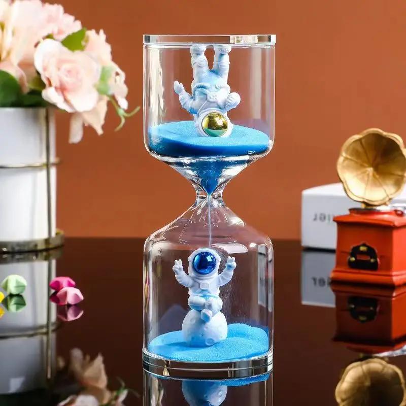 Astronaut Hourglass Sand Timer , 10/20/30/40/60 Minute Hour Glass Sand Timer, Home Decor Ornament, Sand Clock Birthday Gift 5 minutes синий