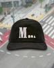 Midieomseu Geometric Logo Corduroy Cap - Black