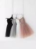 European American Girls' Summer Princess Mesh Camisole Dress - Puffy Skirt