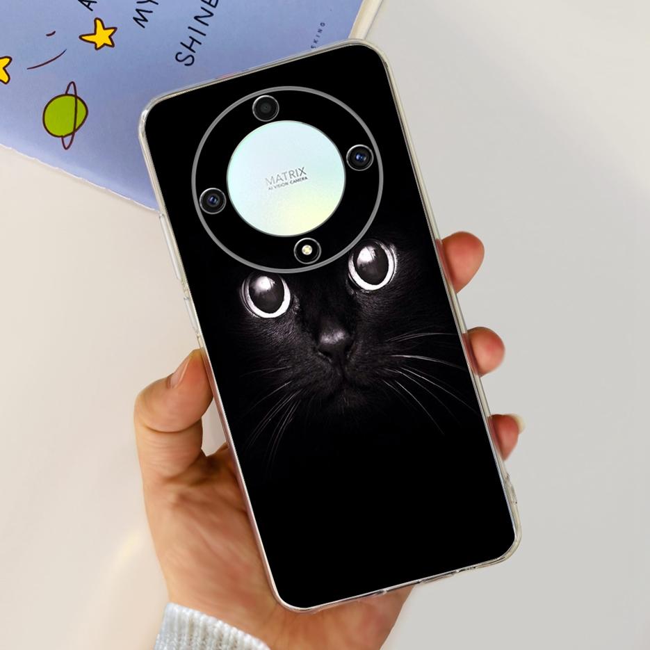 For Honor X9b 5G Case ALI-NX1 Cute Cat Butterfly Painted Cover Soft Silicone Phone Cases For Honor X9b X 9b HonorX9b Soft Fundas