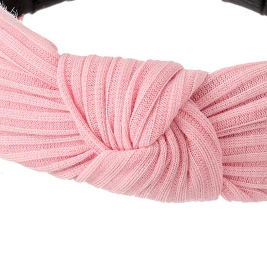 Elastic Non-slip Women Headband Knitted Fabric Women Girl Solid Color Knotted Headband Hair Accessories