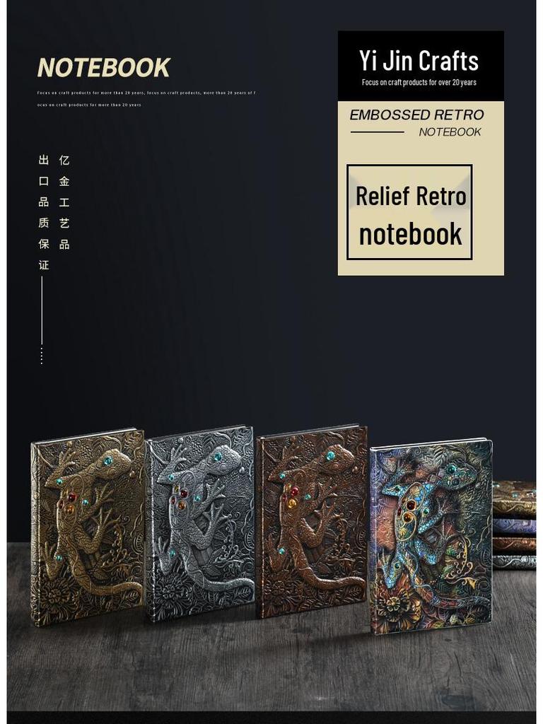 Personalized Lizard Gecko Hardcover Notebook: Exquisite Retro Design