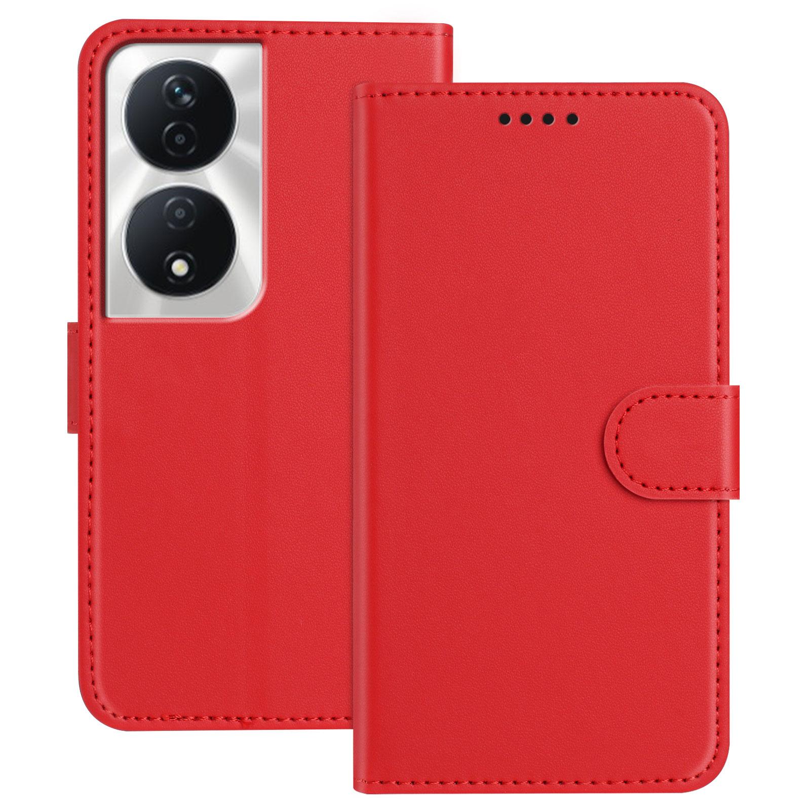 

For Honor X7b 5G/Honor 90 Smart/Honor Play 50 Plus 5G/Honor X7b 4G Leather Case Wallet Stand Solid Color Anti Drop Phone Cover B