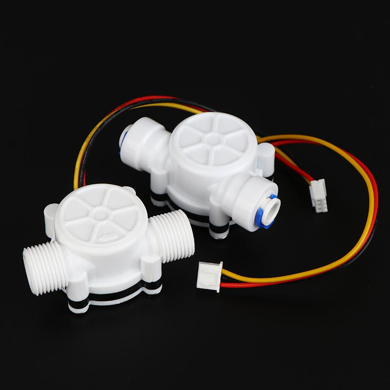 White Pe Flow Sensor Series Digital Liquid Flow Sensor Yf S401 S402 G3/4 G1/2 Hall Effect Inline Meter For Ro Machine