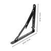 2Pcs Black Folding Support Brackets Heavy Duty Wall Board Support Rack Practical Folding Shelf Brackets for Garage Workbench