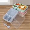 Divided Lunch Box with Sealing Lid Multi-Compartment Meal Prep Container Microwave Safe Bento Box for Work And School