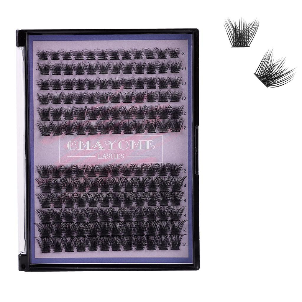 Single Cluster C Curl False Eyelashes Natural Thick Diy Segmented 10-16Mm Eyelashes