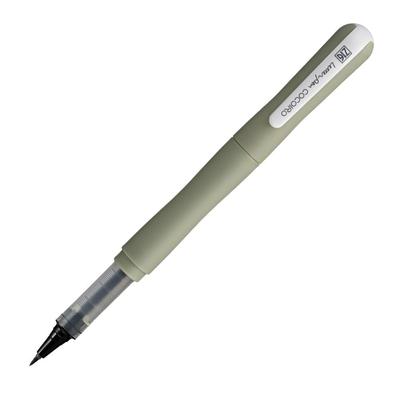 Kuretake Zig Letter Pen COCOIRO Extra Fine Black Made In Japan Refill, Nib, Ink, (SMOKY OLIVE, Black)