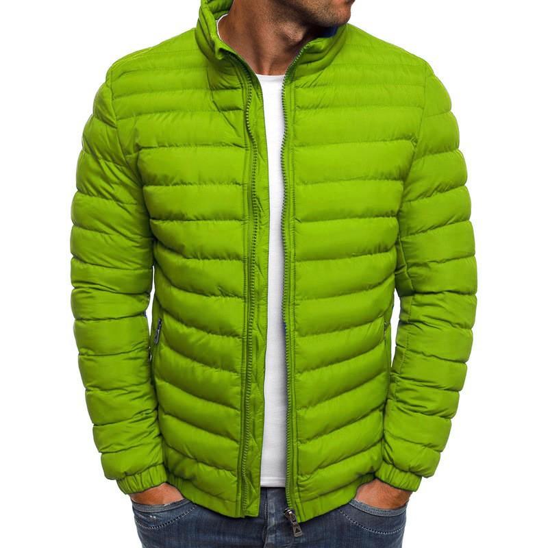 Autumn and Winter New Solid Color Cotton-padded Jacket Simple Atmosphere Men's Cotton Clothes