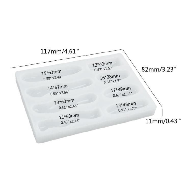 Irregular Hair Clip Silicone Mold Jewelry Casting Mold for DIY Bookmarks,Pendant