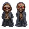 Halloween Standing Skull Man Ornament, Creative Ghost Festival Horror Mask Man Resin Craft Ornament