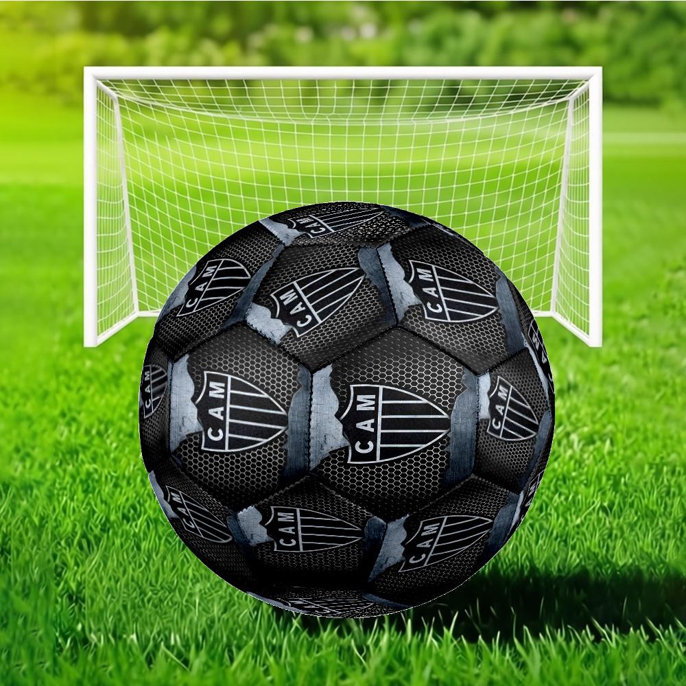 Black And White Stripes With Star Printed No. 5 Soccer Balls, High-Quality, Anti-Slip, Protective Football, A Unique Gift ,Birthdays,Christmas Gifts