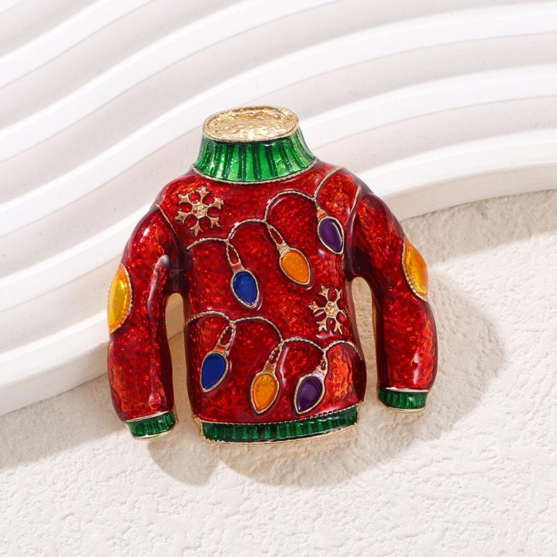 

New Christmas Women s High-end Red Holiday Accessories Brooch 5*5CM