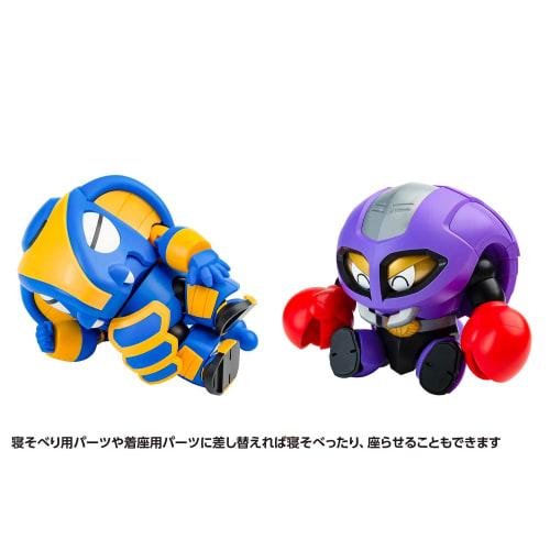 Wave Tachibana Neko Kogyo QOSMOS Series Bee Robo Kabutack Cobrander & Ganiran Set, Non-Scale, Approximately 10cm Tall, Pre-Colored Plastic Model Kit,
